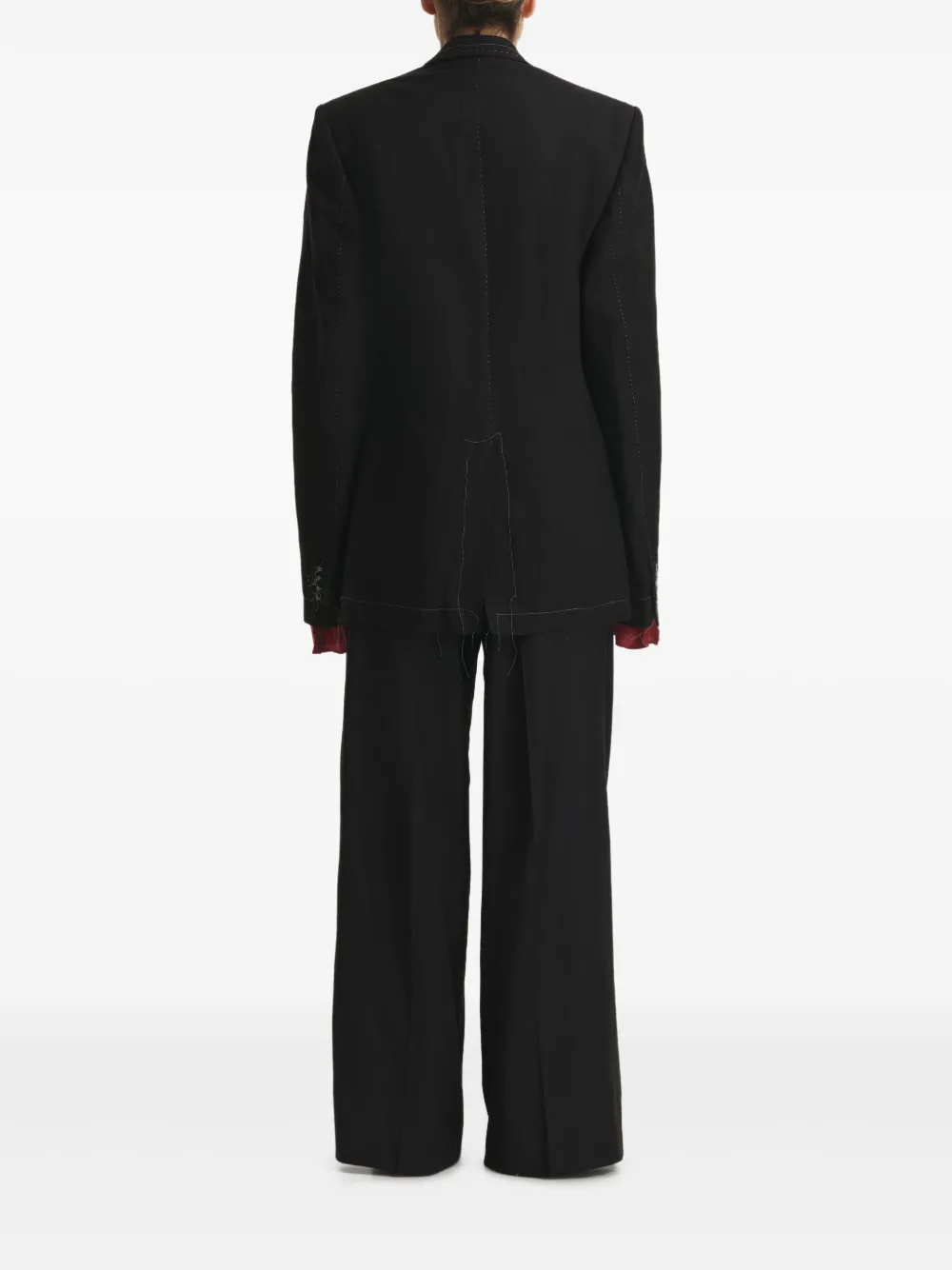Cuanna Avva Stitch-detail Blazer In Black