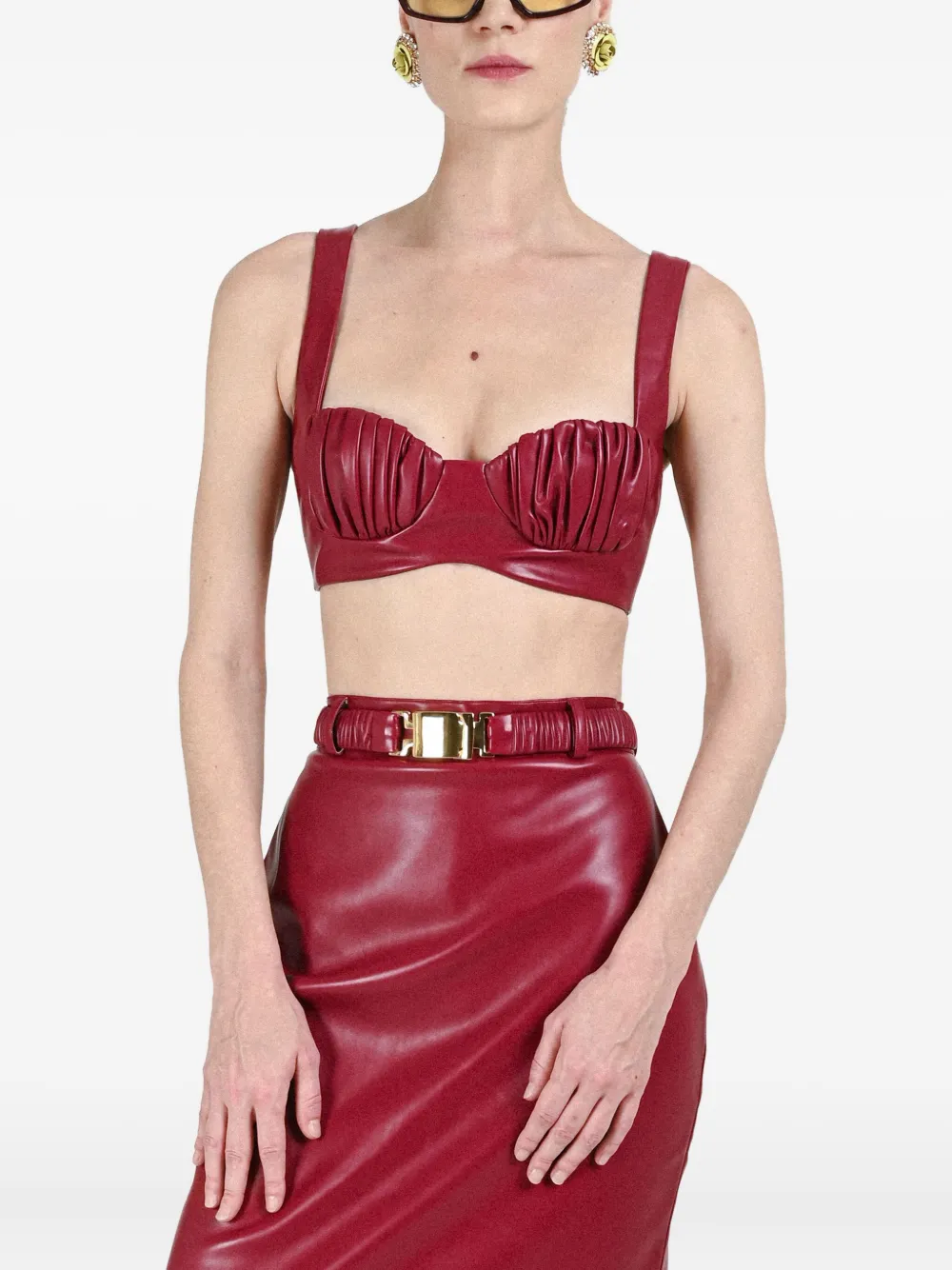 Rowen Rose gathered cup bra | Red | Image 1