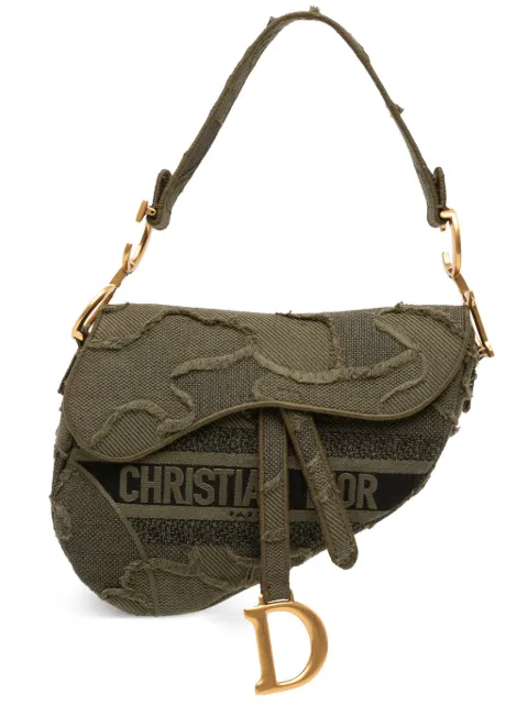 Christian Dior Pre-Owned 2019 Camouflage Canvas Embroidered Saddle Bag shoulder bag