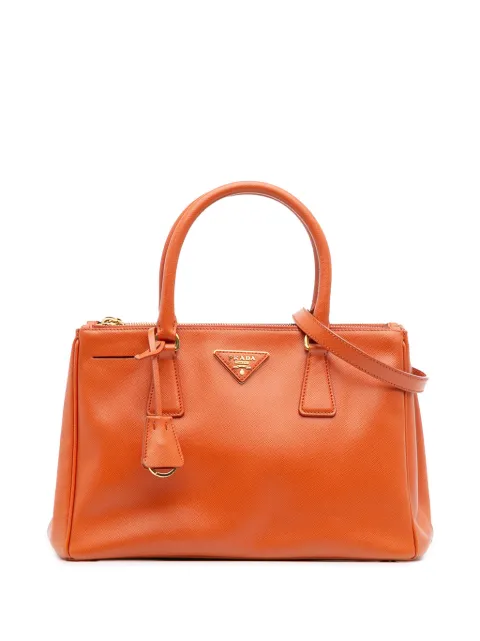 Prada Pre-Owned bolsa satchel Lux Galleria pequeña de piel Saffiano con cierre doble 2010-2025