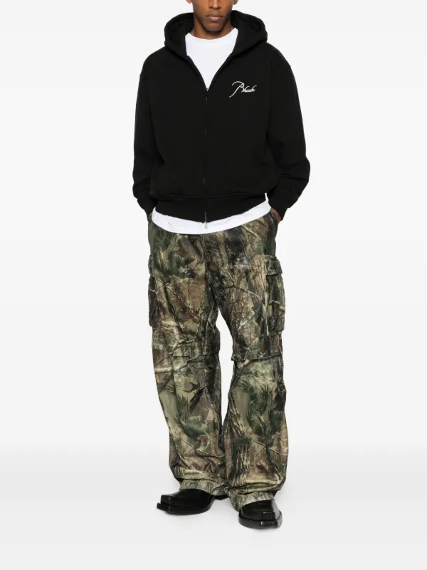 RHUDE ロゴ パーカー | ブラック | FARFETCH JP