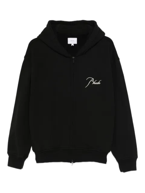 RHUDE logo-embroidered hoodie