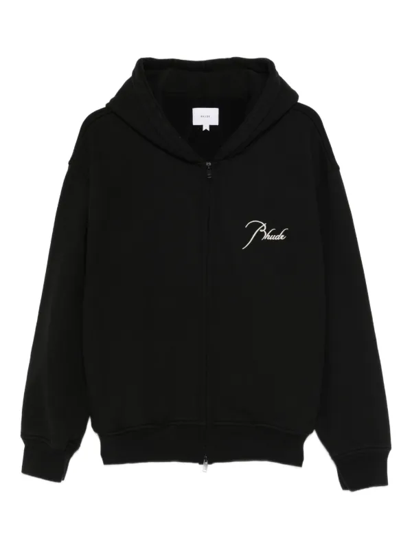 RHUDE ロゴ パーカー | ブラック | FARFETCH JP