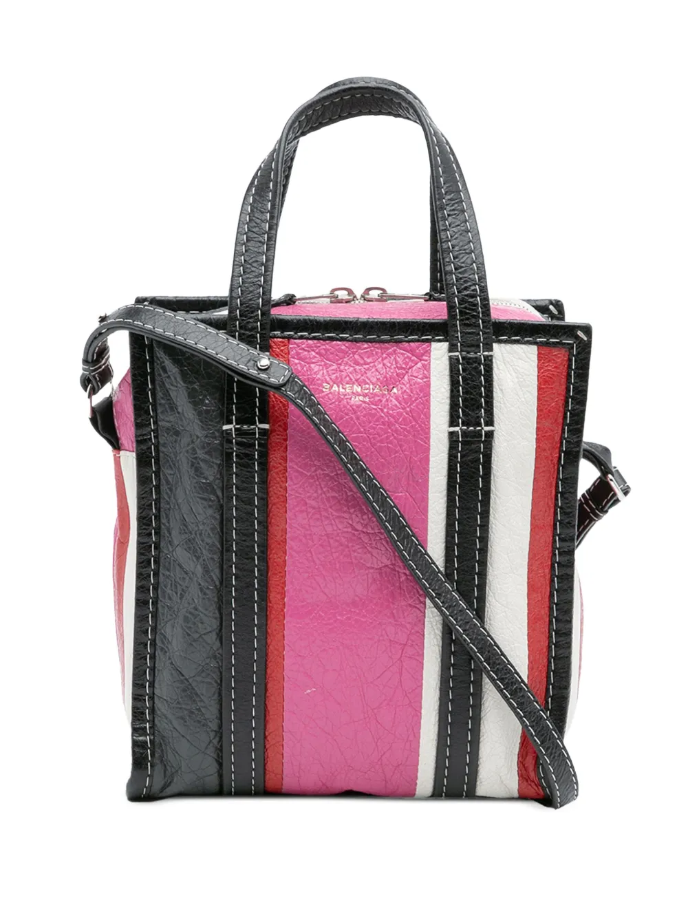 Balenciaga Pre-Owned 2018 XS Lambskin Bazar Shopper satchel - Rosa