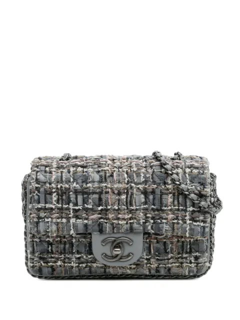CHANEL Pre-Owned 2020 mini gesteppte River of Pearls Flap Schultertasche aus Tweed