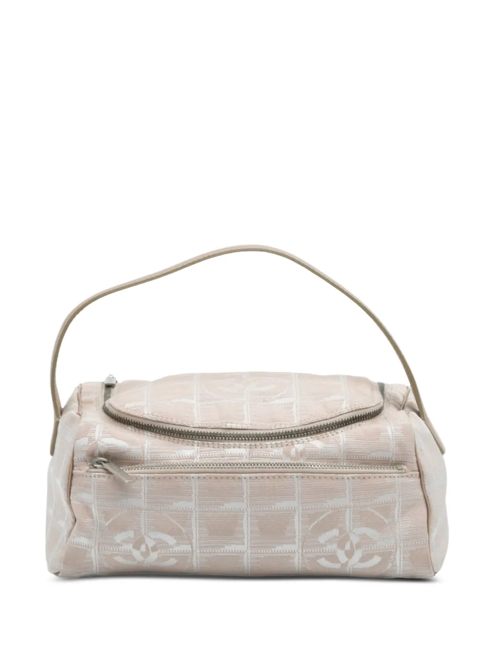 CHANEL Pre-Owned 2000-2002 ニュー トラベル ライン ナイロン バニティバッグ - ブラウン CHANEL Pre-Owned 2000-2002 ニュー トラベル ライン ナイロン バニティバッグ - ブラウン