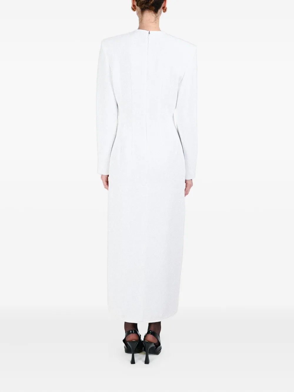 Rowen Rose Bow-detail Long Dress In White