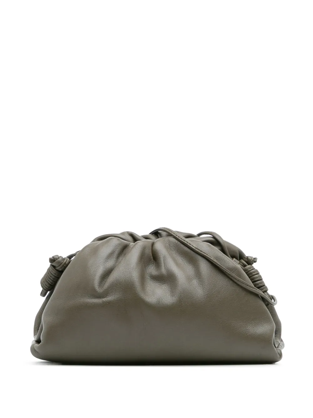Pre-owned Bottega Veneta 2012-2025 Lambskin The Mini Pouch Crossbody Bag In Brown