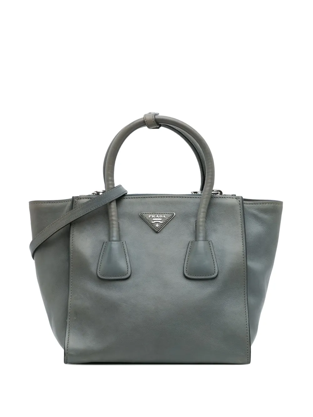 Prada Pre-Owned 2010-2025 グレースカーフ ツイン ポケット サッチェルバッグ Prada Pre-Owned 2010-2025 グレースカーフ ツイン ポケット サッチェルバッグ