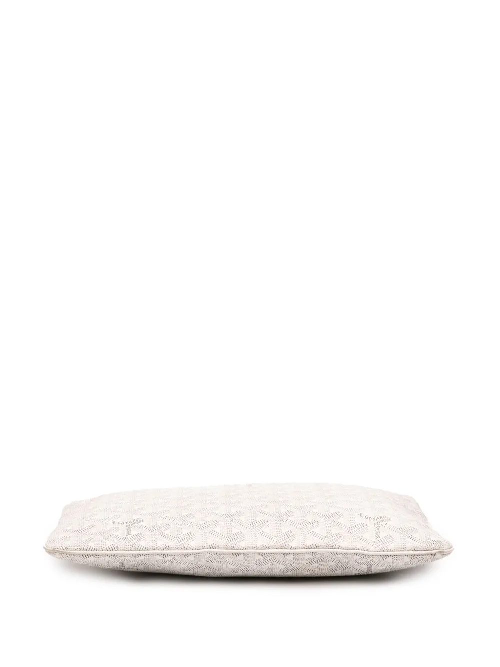 Pre-owned Goyard 2017 Ine Senat Mm Clutch Bag In White