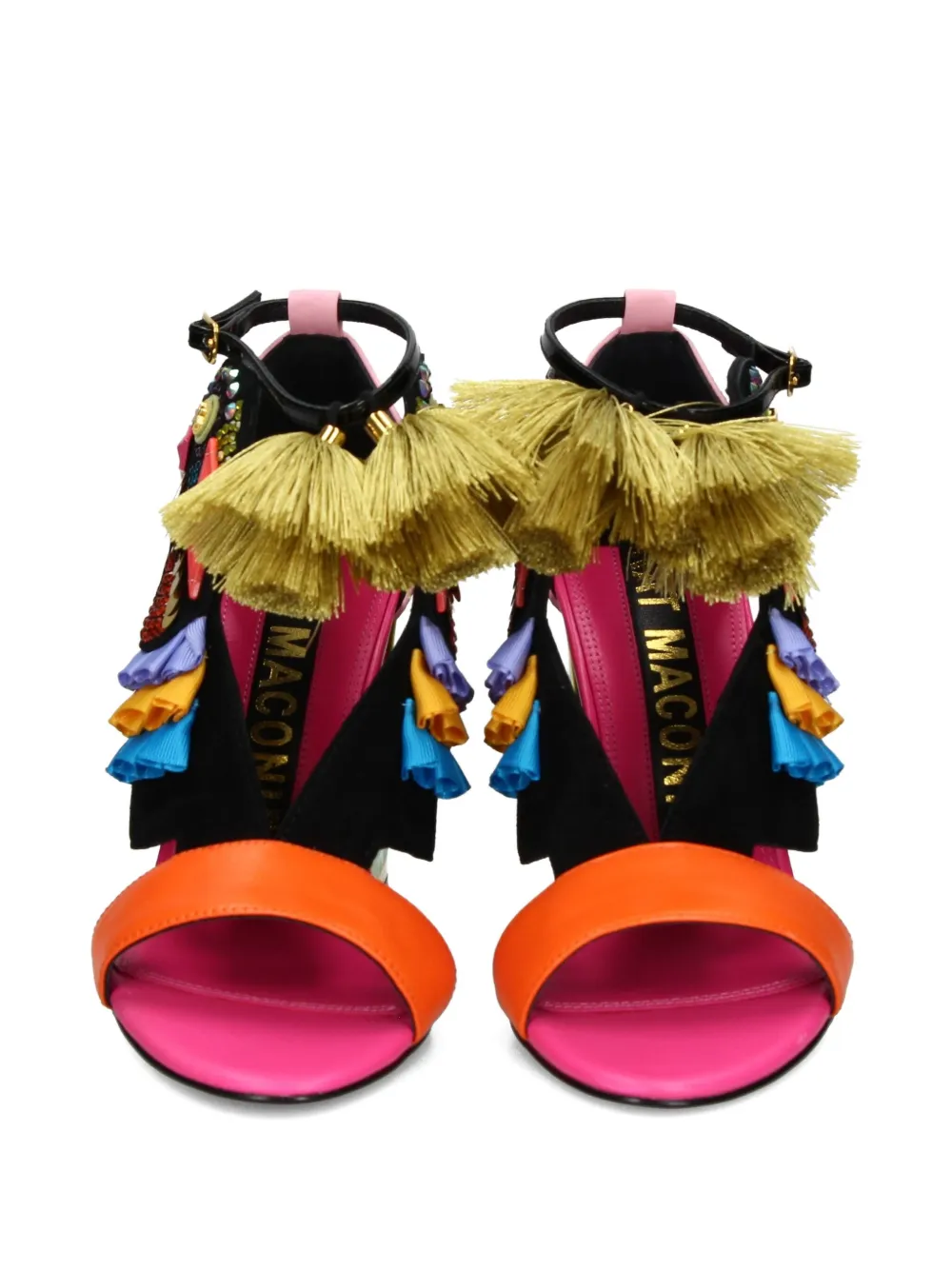 Kat Maconie 105 mm Aya verfraaide sandalen met kwastje Roze