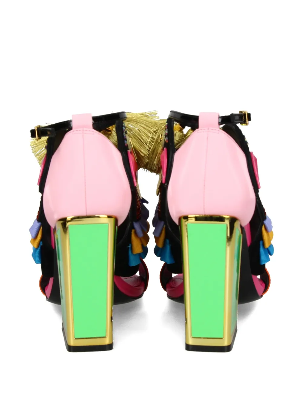 Kat Maconie 105 mm Aya verfraaide sandalen met kwastje Roze