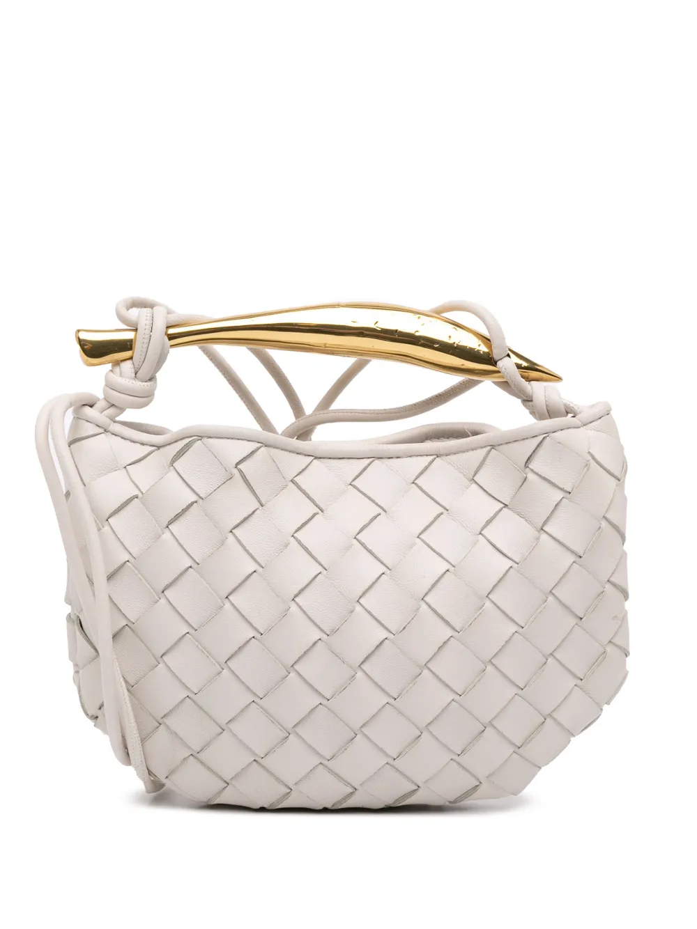 Bottega Veneta Pre-Owned 2012-2025 Baby Lambskin Intrecciato Sardine satchel - Bianco
