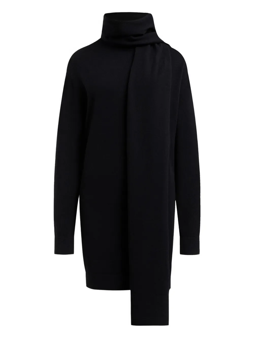 12 STOREEZ merino wool blend midi dress | Black | Image 1