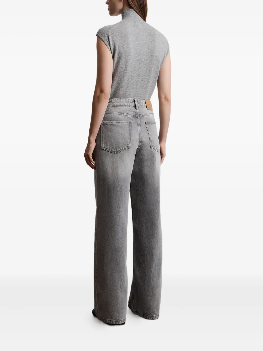 12 STOREEZ 415 jeans met wijde pijpen Grijs