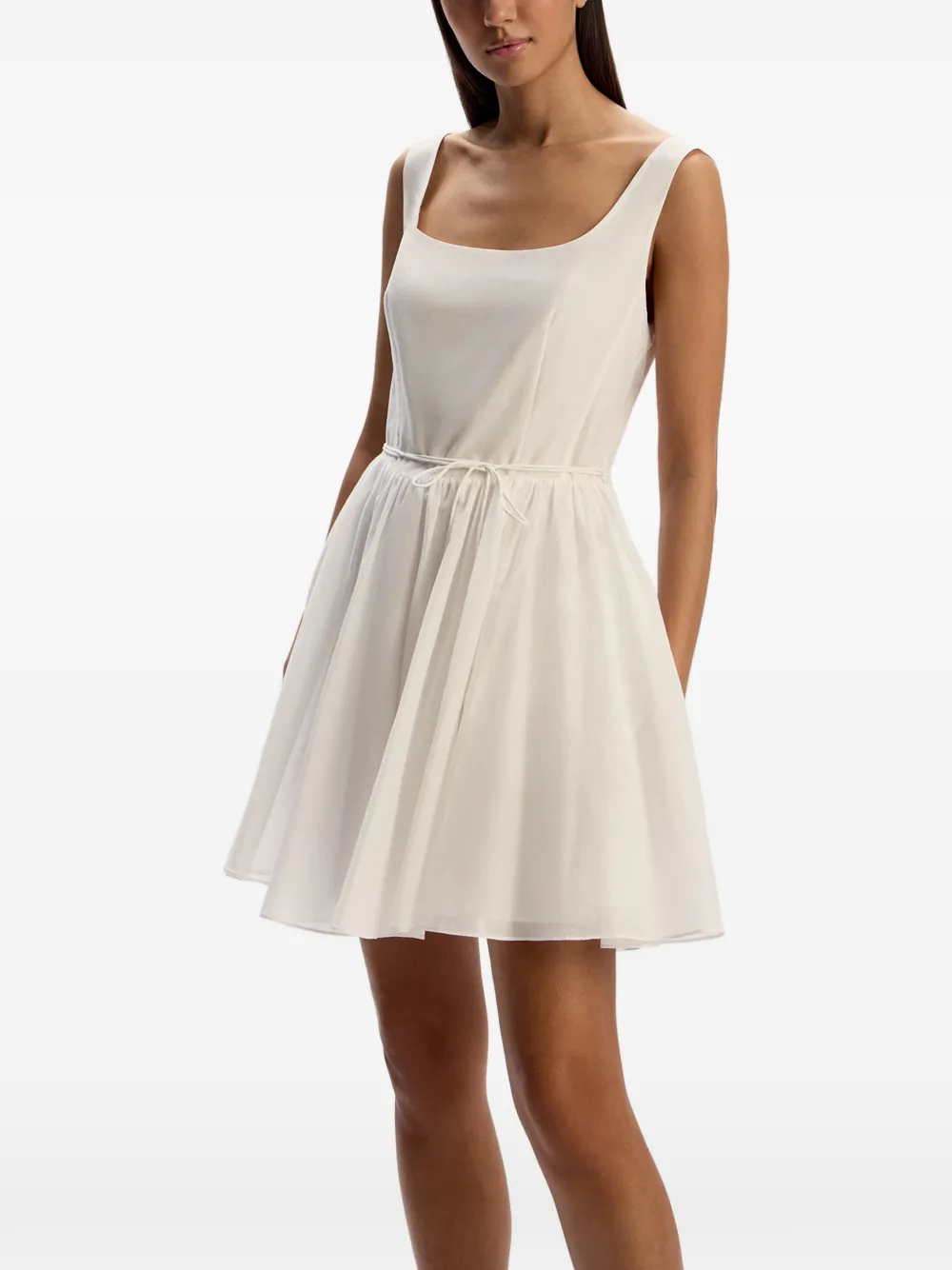 12 STOREEZ Mini-jurk met vierkante hals Beige