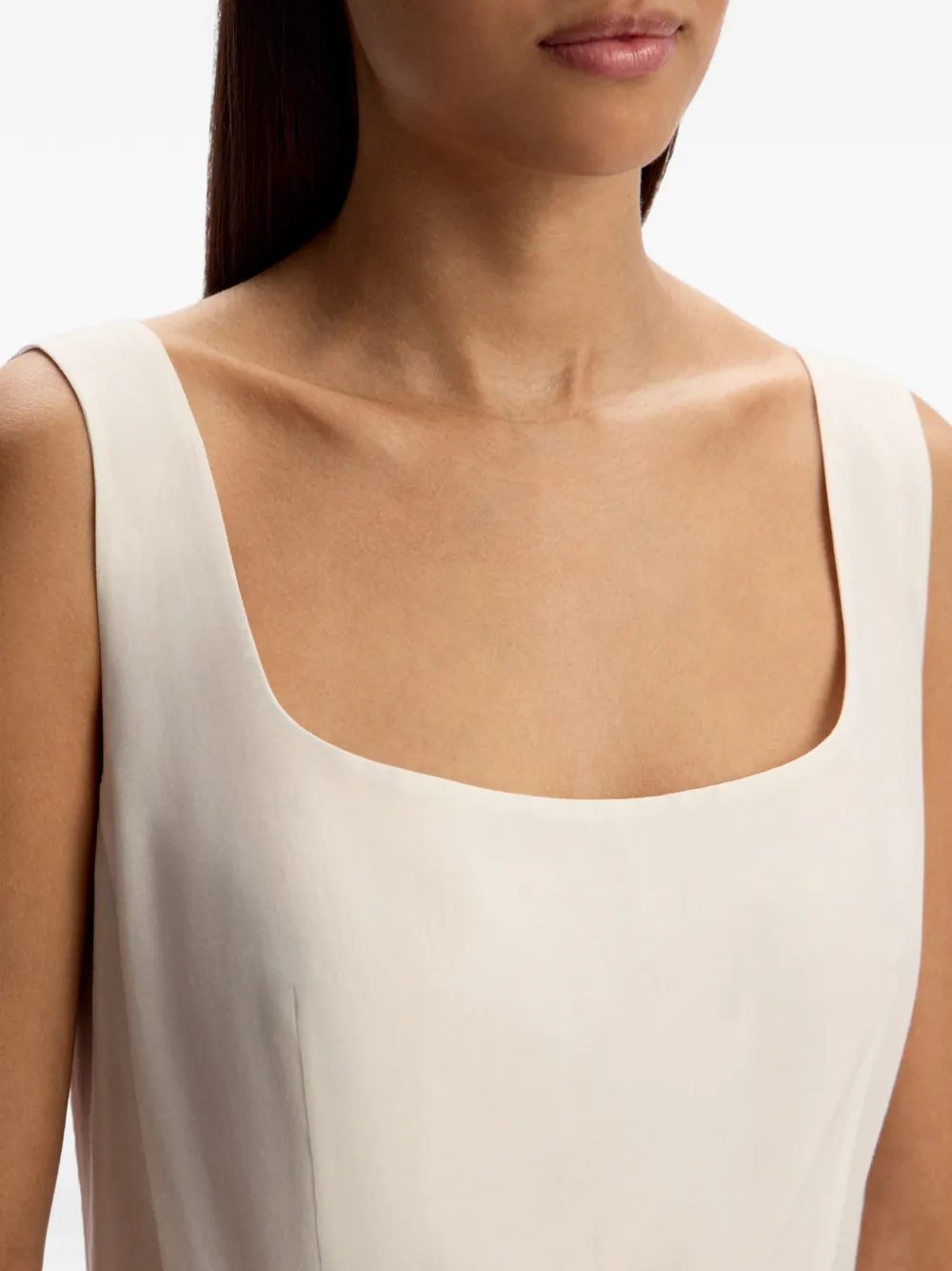12 STOREEZ Mini-jurk met vierkante hals Beige
