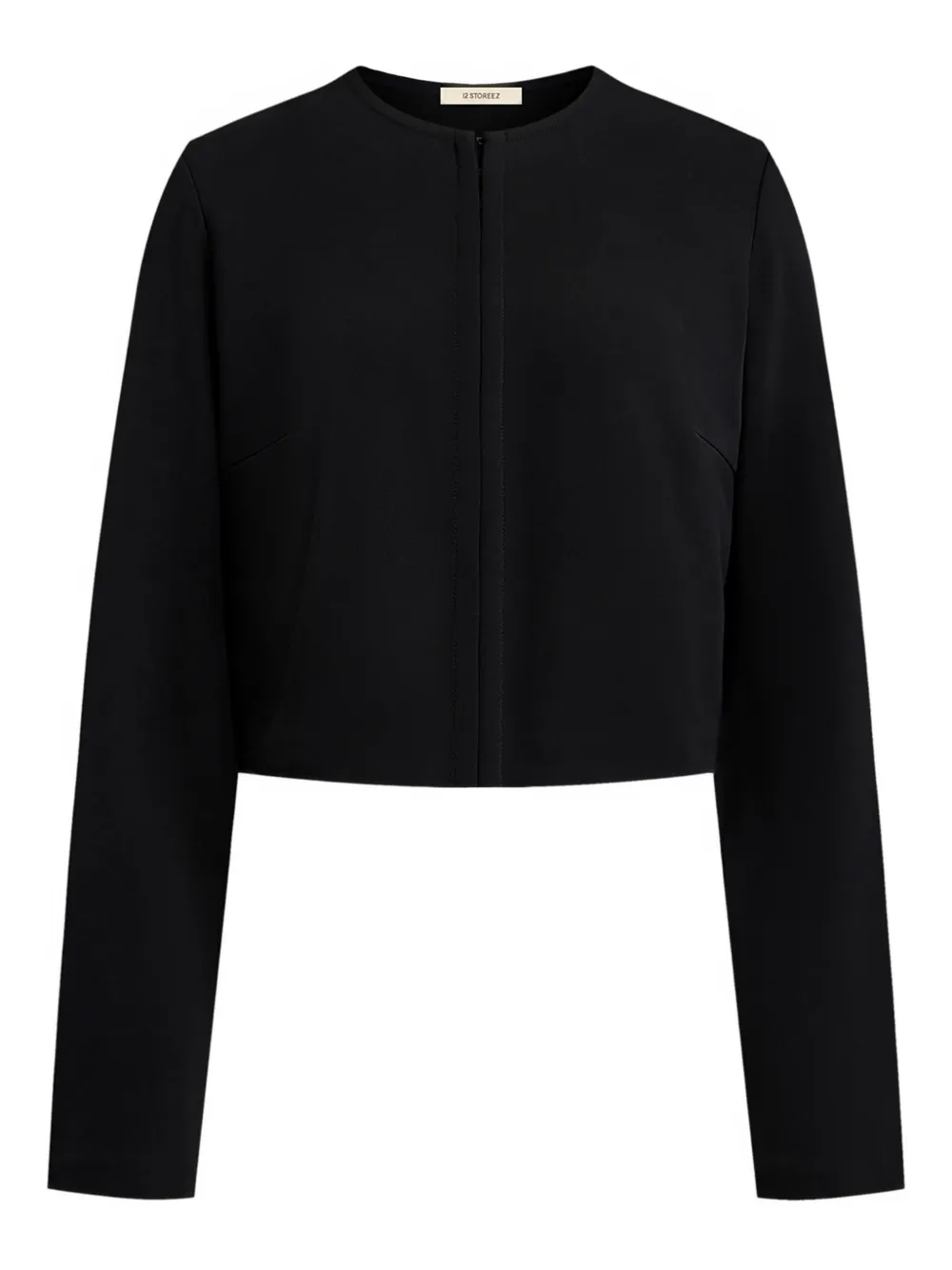 12 STOREEZ long sleeve top | Black | Image 1