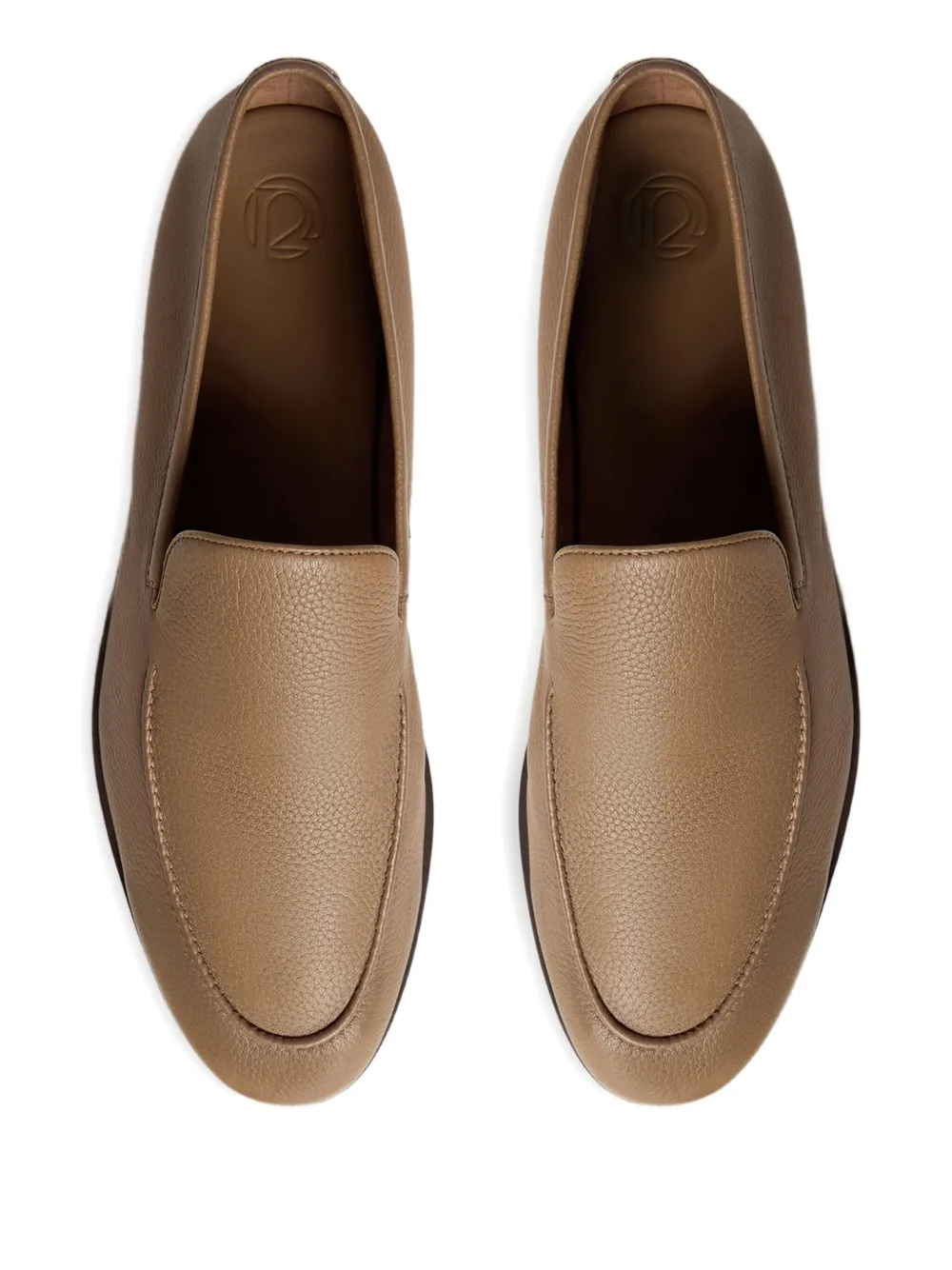 12 STOREEZ Leren loafers Beige