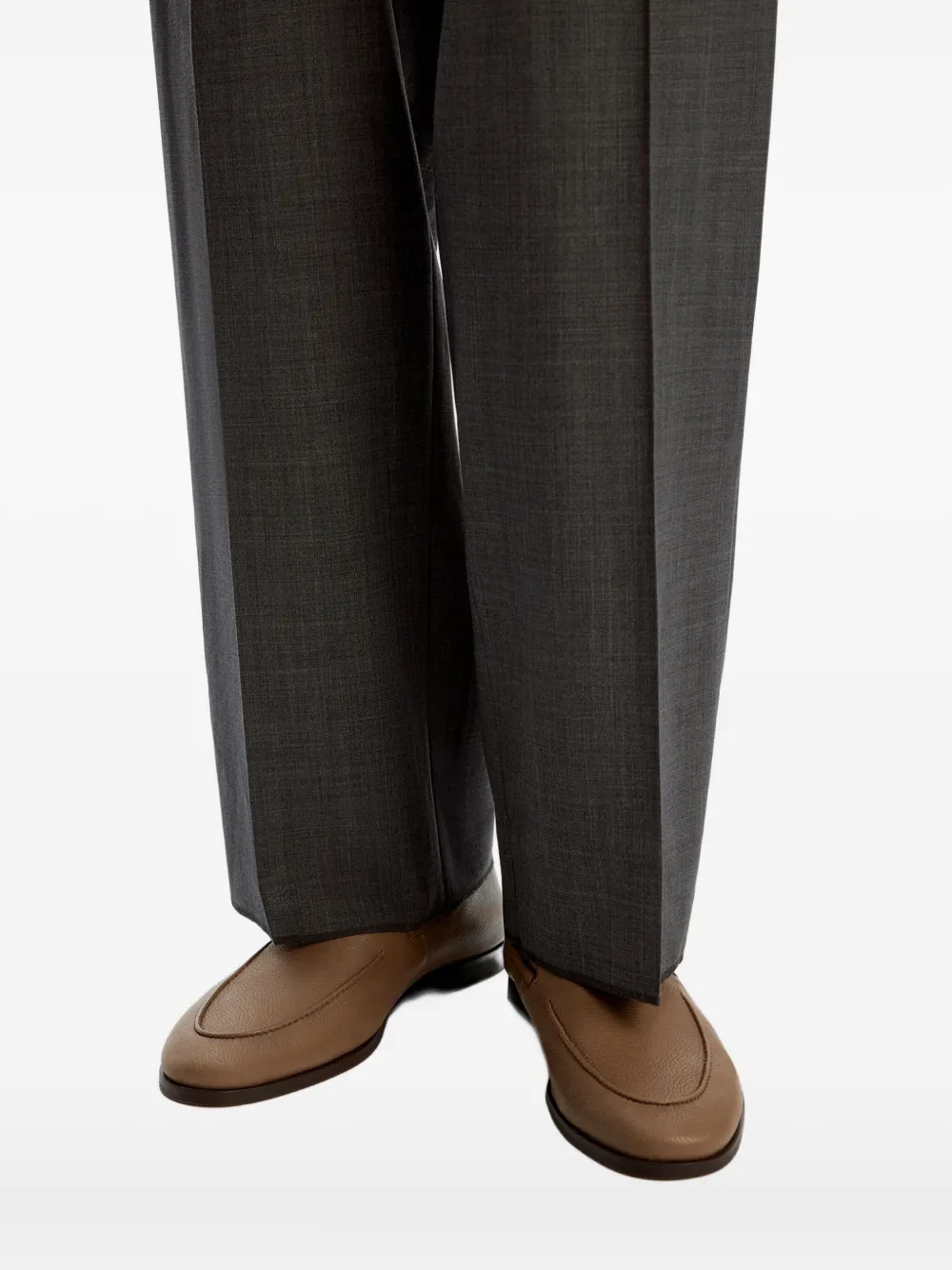 12 STOREEZ Leren loafers Beige