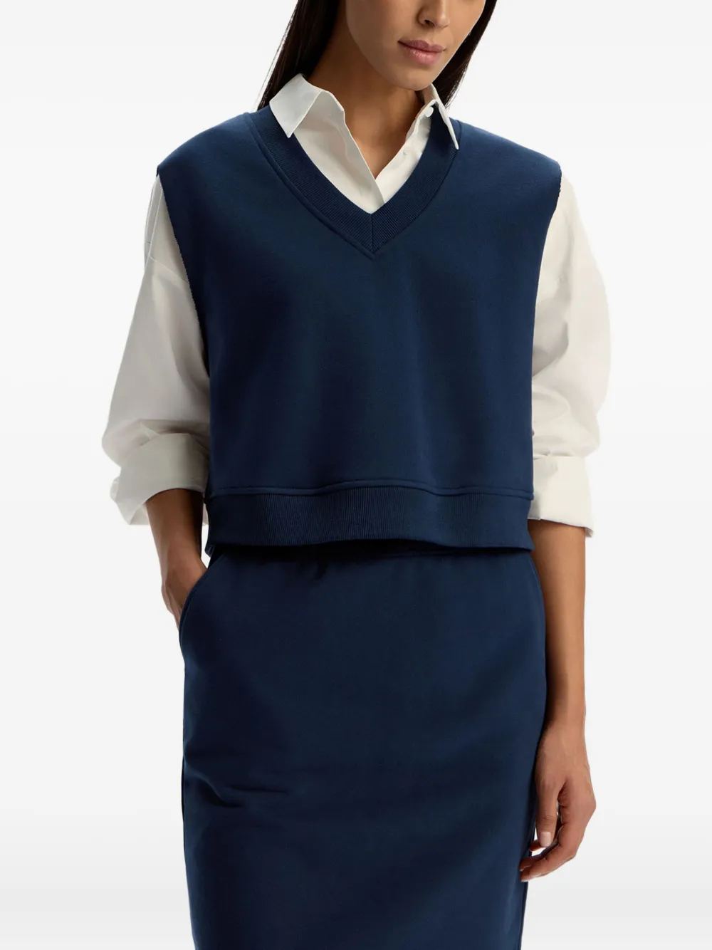 12 STOREEZ Top met V-hals Blauw