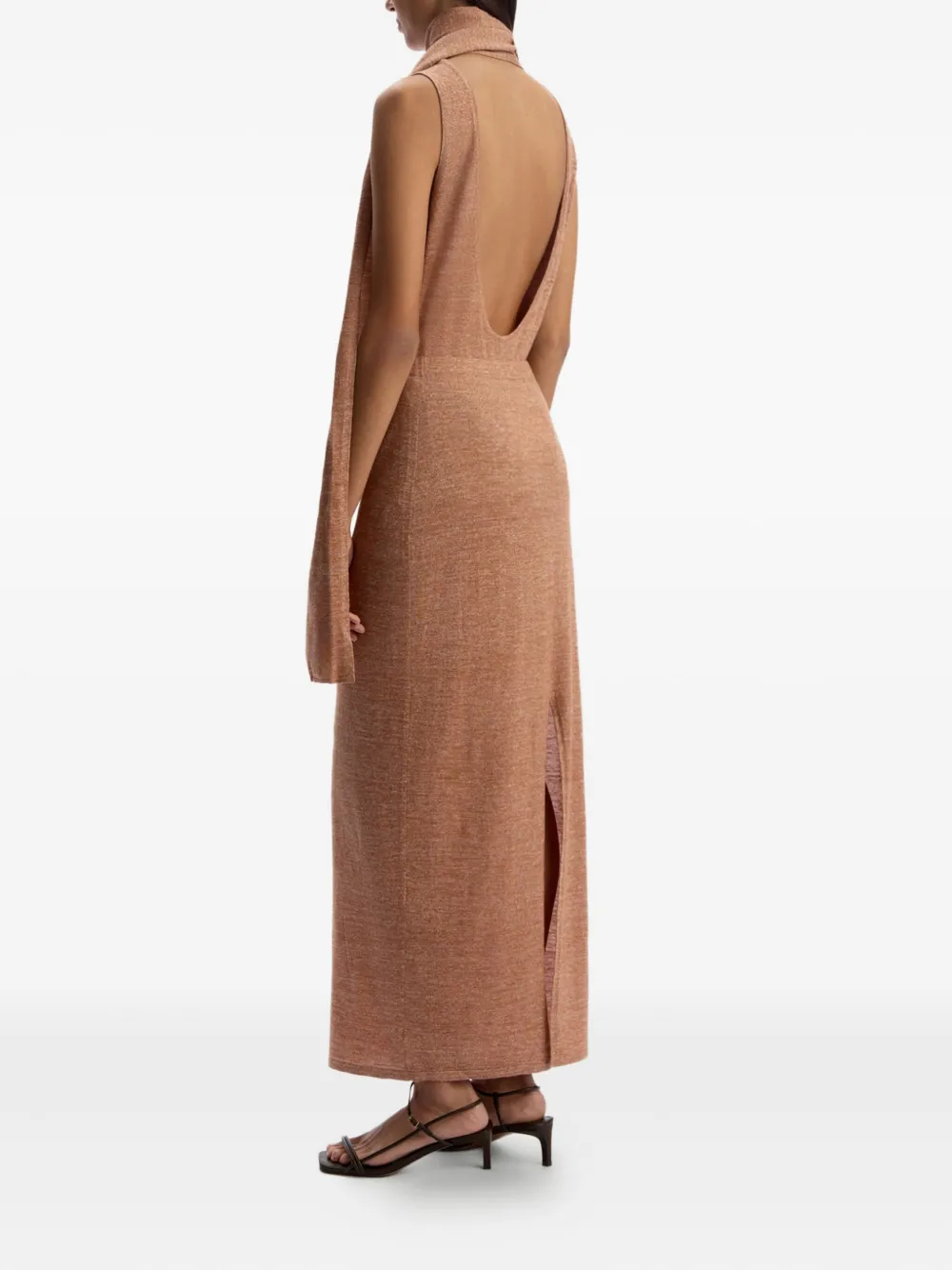12 Storeez Merino-linen Skirt In Neutral