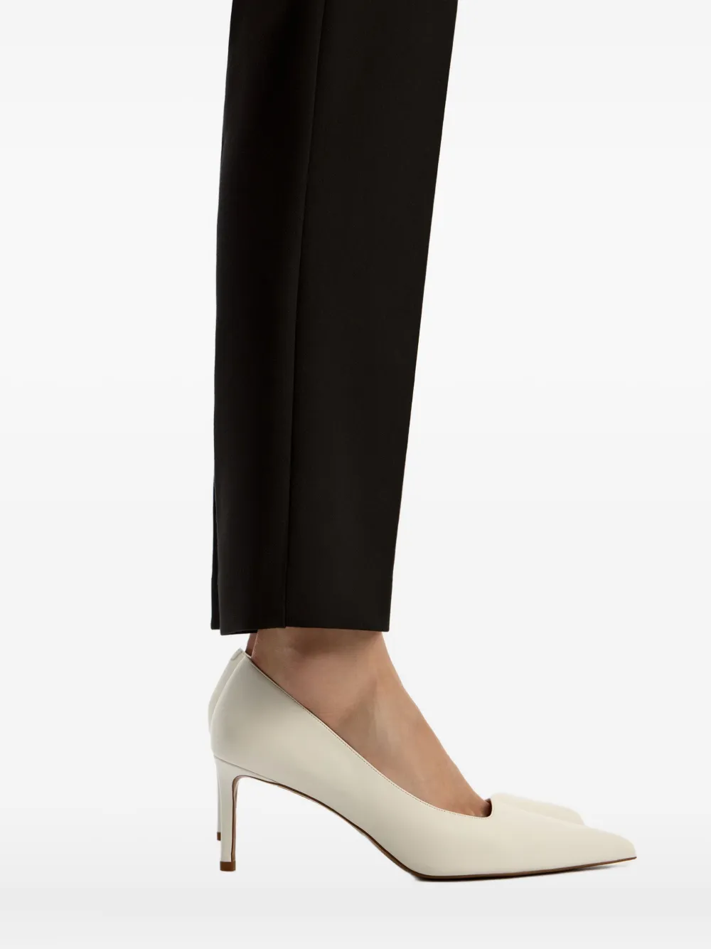 12 STOREEZ 70 mm leren pumps met hak Wit