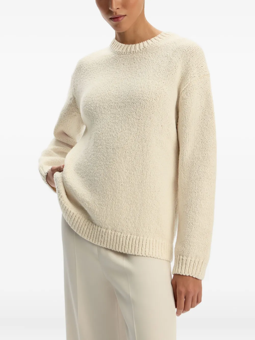 12 STOREEZ Trui met ronde hals Beige