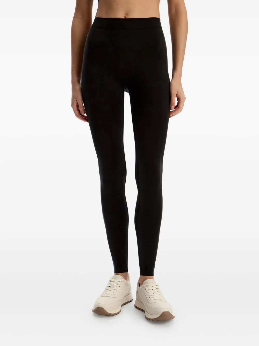 12 Storeez Cupro Blend Leggings In Black