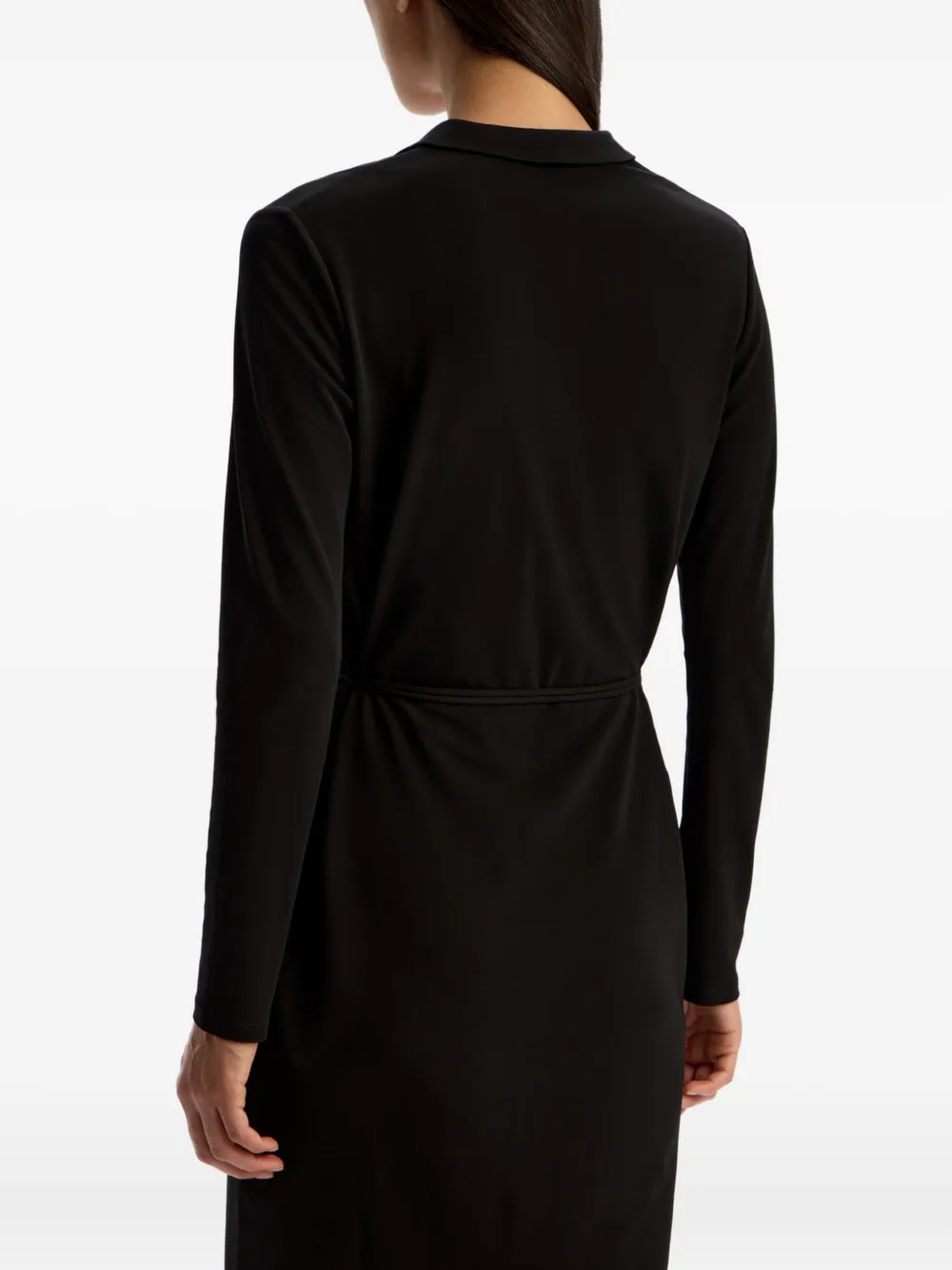 12 STOREEZ Midi-jurk met V-hals Zwart