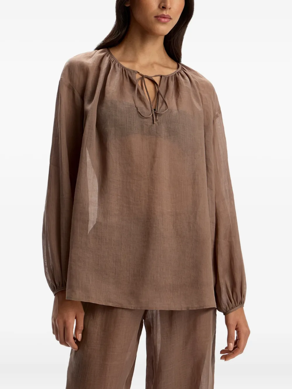 12 Storeez Rami Blouse In Brown