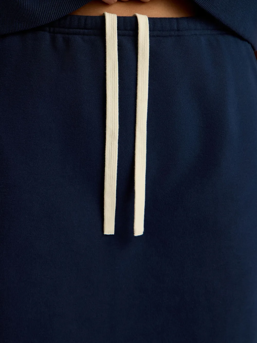 12 STOREEZ Rok van badstof met trekkoordtaille Blauw