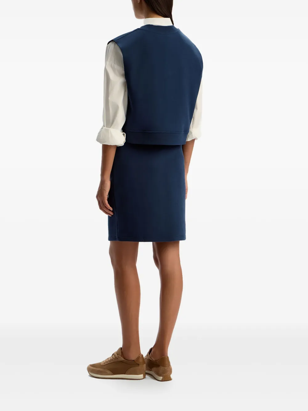 12 STOREEZ Rok van badstof met trekkoordtaille Blauw