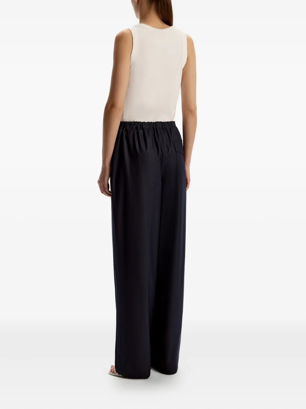 12 STOREEZ Straight broek met trekkoord Blauw