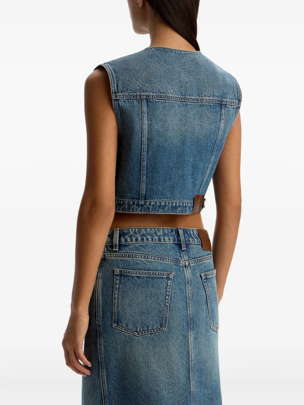 12 Storeez Denim Vest In Blue