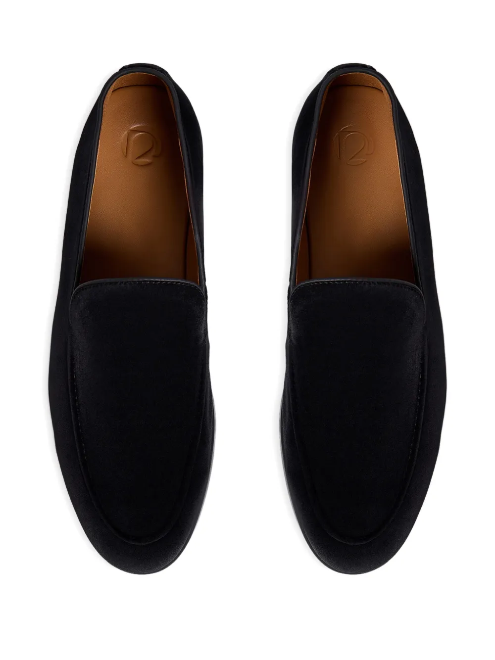 12 Storeez Velvet Loafers In Black