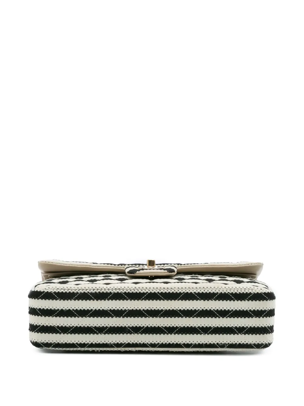 Pre-owned Chanel 2014 Medium Classic Jersey Coco Sailor Double Flap Shoulder Bag In Black