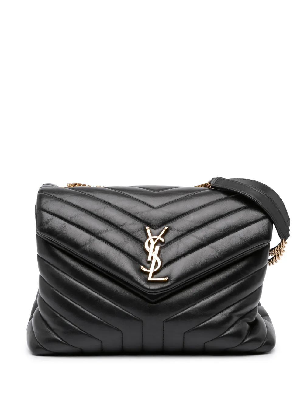 Saint Laurent Pre-Owned 2020 ミディアム マテラッセ レザー ルル ショルダーバッグ | ブラック | Image 1