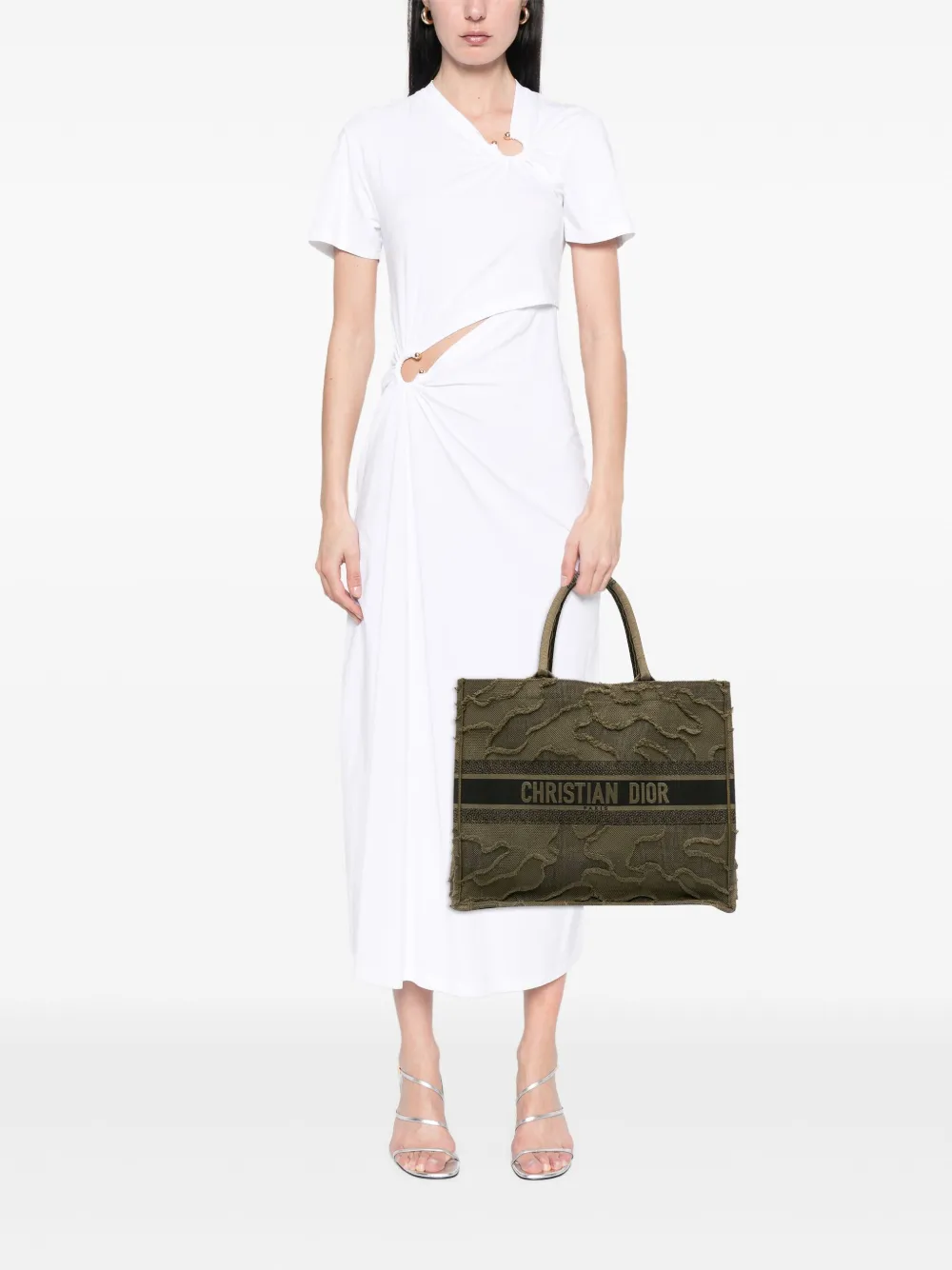 Christian Dior Pre-Owned grand sac à main Camouflage Book en toile brodée (2019) | Pre-owned | Image 2