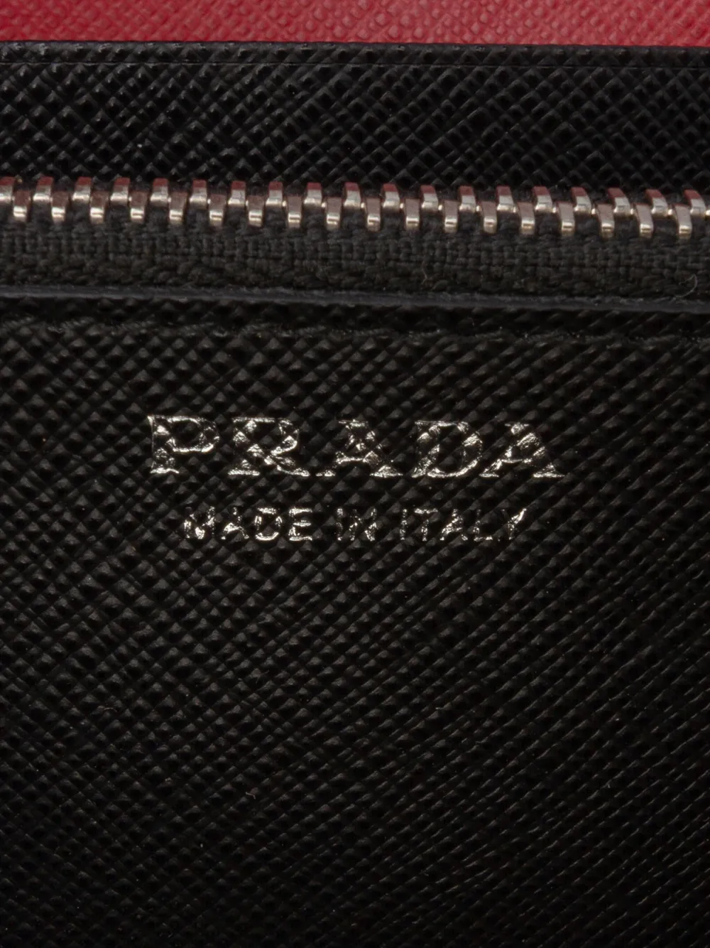 Pre-owned Prada 2000-2013 Saffiano Grommet Wallet Long Wallets In Red