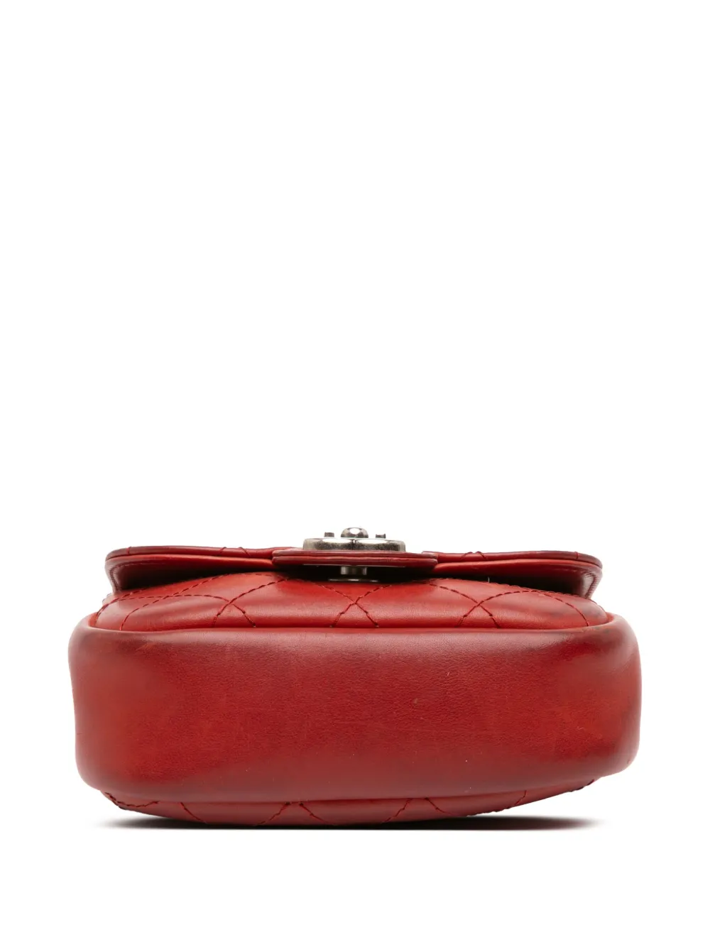 Pre-owned Chanel 2014-2015 Paris Dallas Goatskin Wild Stitch Flap Crossbody Bag In Red