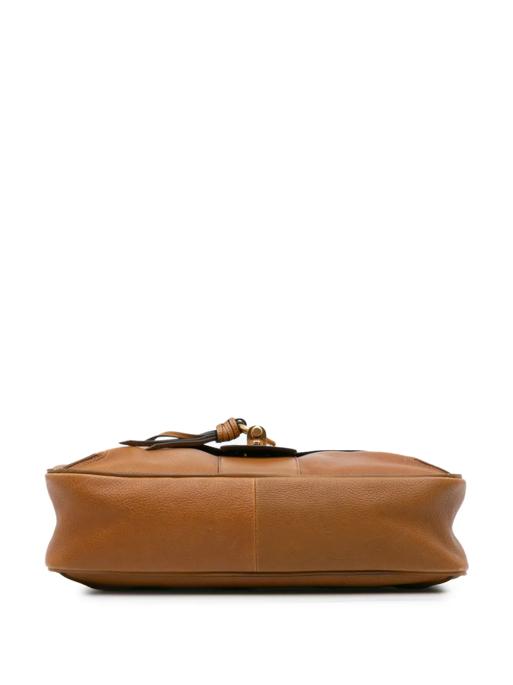 Pre-owned Chloé 2016 Medium Grained Lambskin Lexa Satchel In Brown
