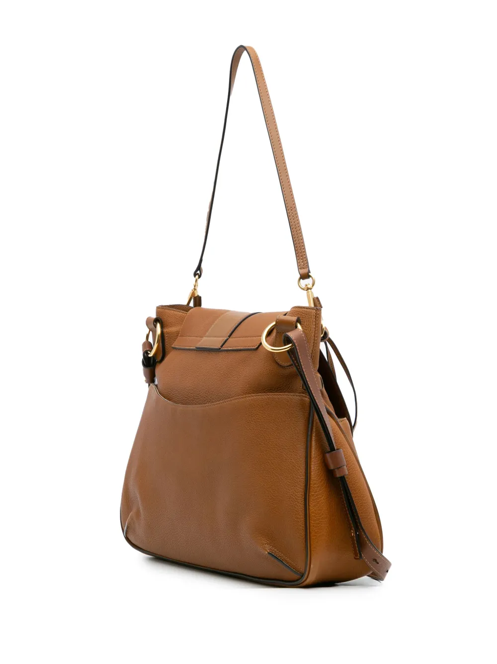 Pre-owned Chloé 2016 Medium Grained Lambskin Lexa Satchel In Brown