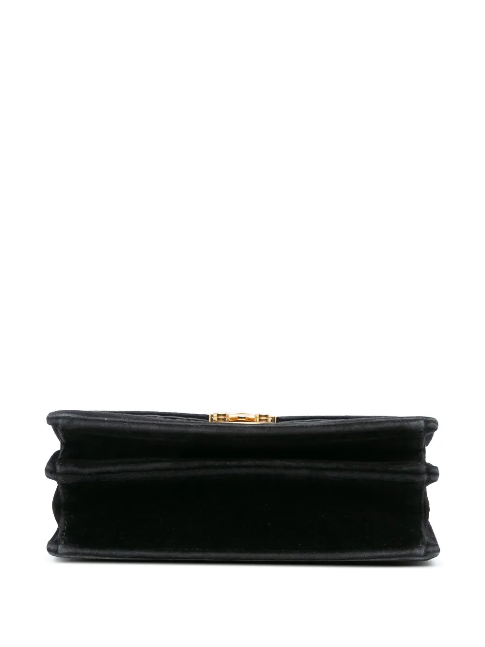 Pre-owned Miu Miu 2021-2025 Velluto Matelasse Confidential Chain Crossbody Bag In Black