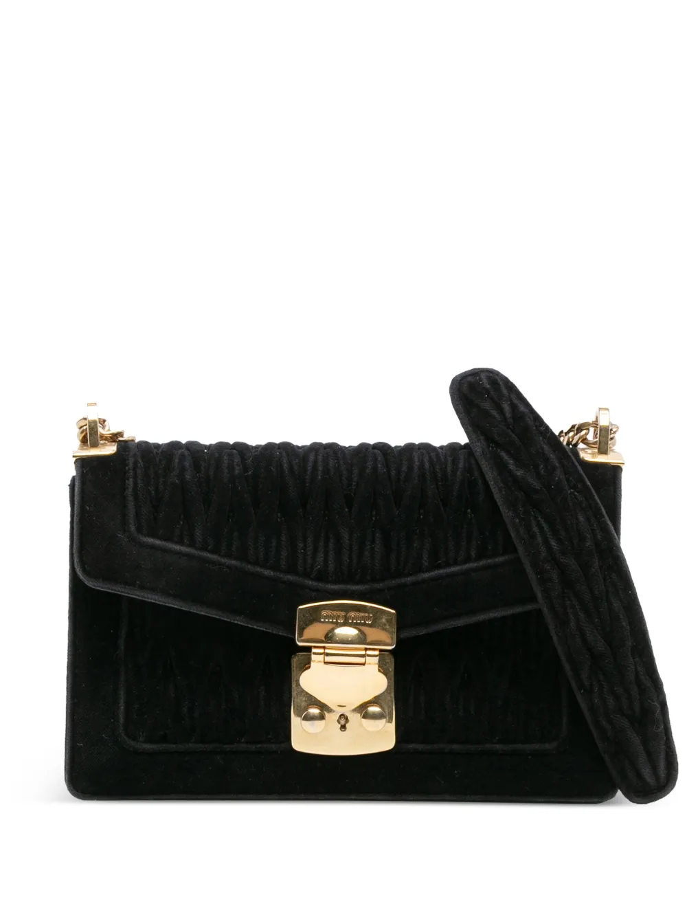 Miu Miu Pre-Owned bolsa crossbody Velluto Matelasse Confidential Chain 2021-2025 | negro | Image 1