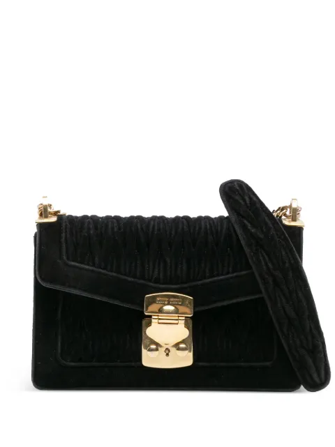 Miu Miu Pre-Owned 2021-2025 Velluto Matelasse Confidential Chain crossbody bag