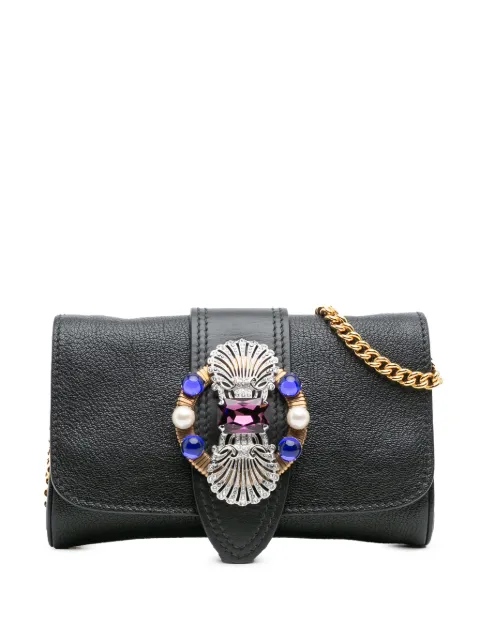 Miu Miu Pre-Owned bandolera de piel con apliques de cristal 2021-2025