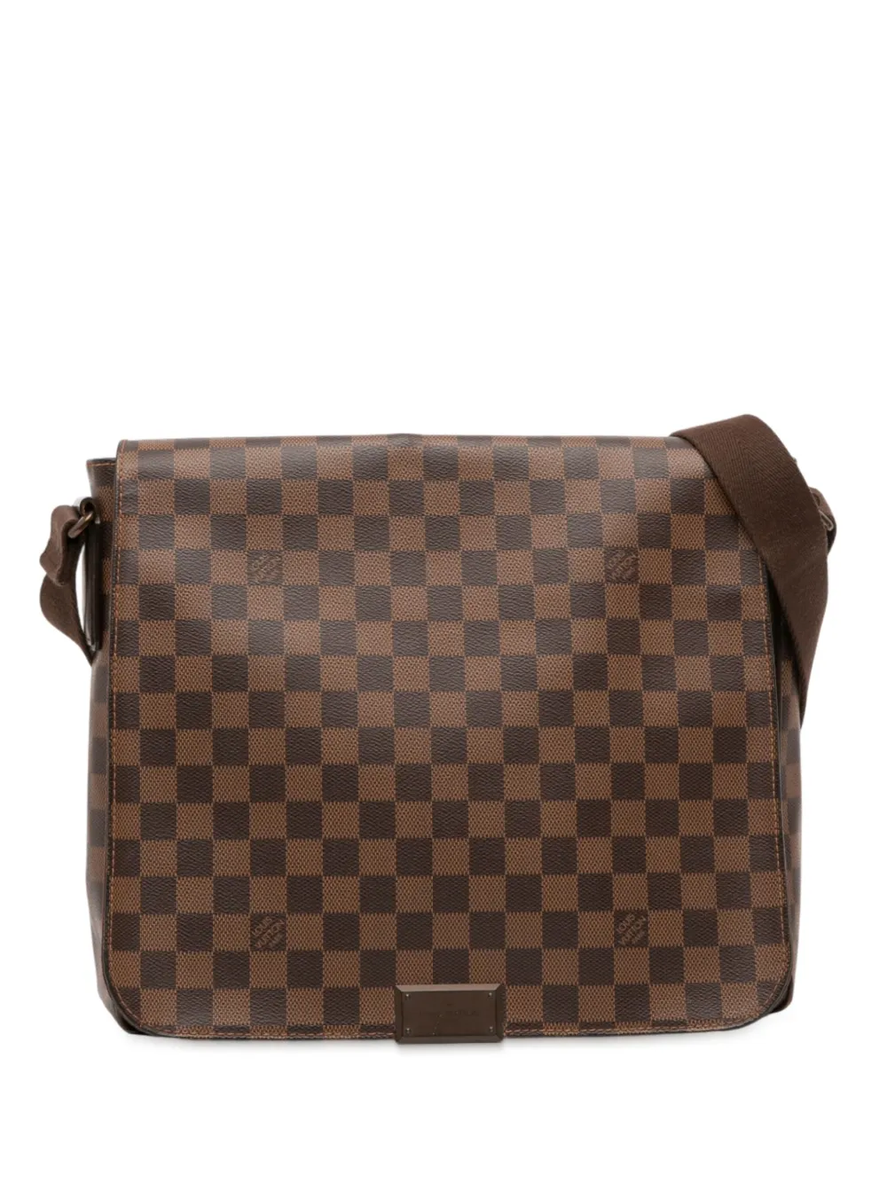 Louis Vuitton Pre-Owned 2013 ダミエ エベヌ ディストリクト MM ショルダーバッグ - ブラウン Louis Vuitton Pre-Owned 2013 ダミエ エベヌ ディストリクト MM ショルダーバッグ - ブラウン