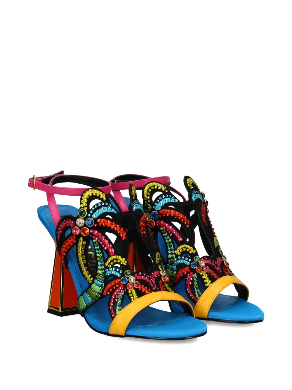 Kat Maconie 105 mm Kiawa verfraaide sandalen Blauw