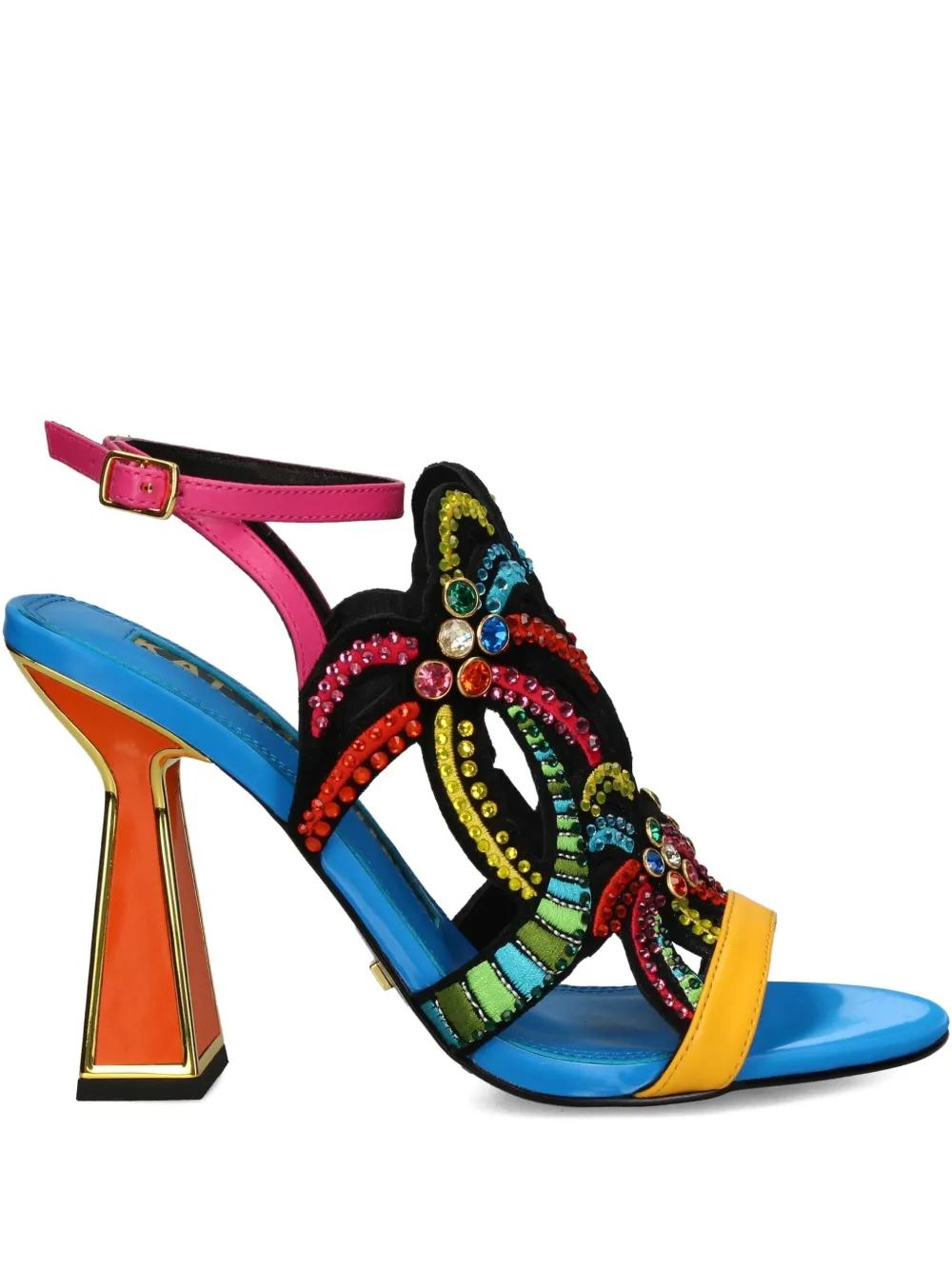 Kat Maconie 105 mm Kiawa verfraaide sandalen Blauw
